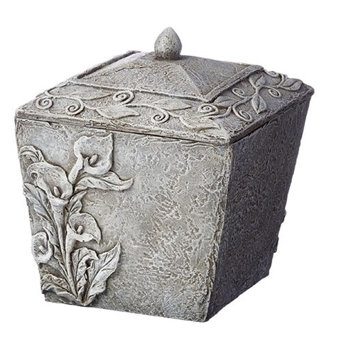 Floral Bereavement Keepsake Box - Grey - 7