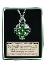 Memorial Locket - Keepsake Urn - Celtic Cross