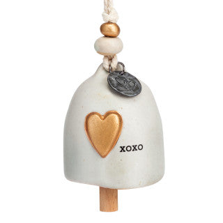 Mini Inspired Bell - Love - Hanging Decoration - Ceramic and Metal