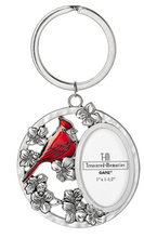 Load image into Gallery viewer, Key chain with picture frame - Cardinal - Round