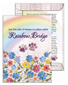 Pet Loss - Forget-Me-Not seeds with Rainbow Bridge Poem