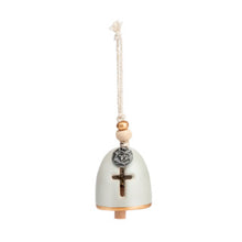 Load image into Gallery viewer, Mini Inspired Bell - Blessed - Hanging Decoration - Ceramic and Metal