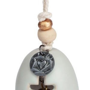 Mini Inspired Bell - Blessed - Hanging Decoration - Ceramic and Metal