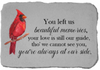Garden Stone-Cardinal "You left us beautiful memories..."