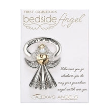 Load image into Gallery viewer, Traveling Bedside Angel - 1st Communion - Rhodium/18K Gold Plate - 2.5&quot;