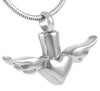 Keepsake Urn Pendant - Heart with Wings