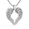 Keepsake Urn Pendant - Heart-Shaped Angel Wings