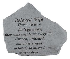 Garden Stone-Beloved Wife "Those we love..."