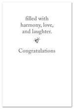 Load image into Gallery viewer, Greeting Card - Wedding - &quot;May your wedding mark the start of a family...&quot;