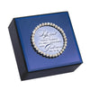 Music Box - "...Discovering who God created you to be" - Song: Amazing Grace - Blue with Crystal Embellishment