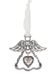 Memorial Ornament - Keepsake Urn - Angel - "Always in my Heart"