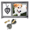 Pet Memorial Picture Frame - Keepsake Urn - "You Left Paw Prints On My Heart"