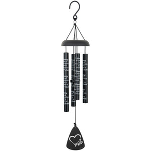 Wind Chime - "In memory of a life so beautifully lived..." - Black/White - 21"