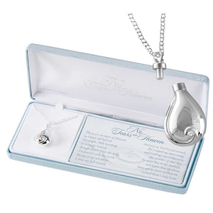 Keepsake Urn Pendant - Tear Drop - "No Tears in Heaven"