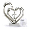 Marriage Takes Three - Double Hearts woven with Cross