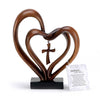 Marriage Takes Three - Double Hearts woven with Cross