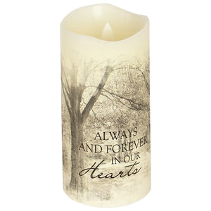Everlasting Glow 6" Candle ~ "Forever In Our Hearts"
