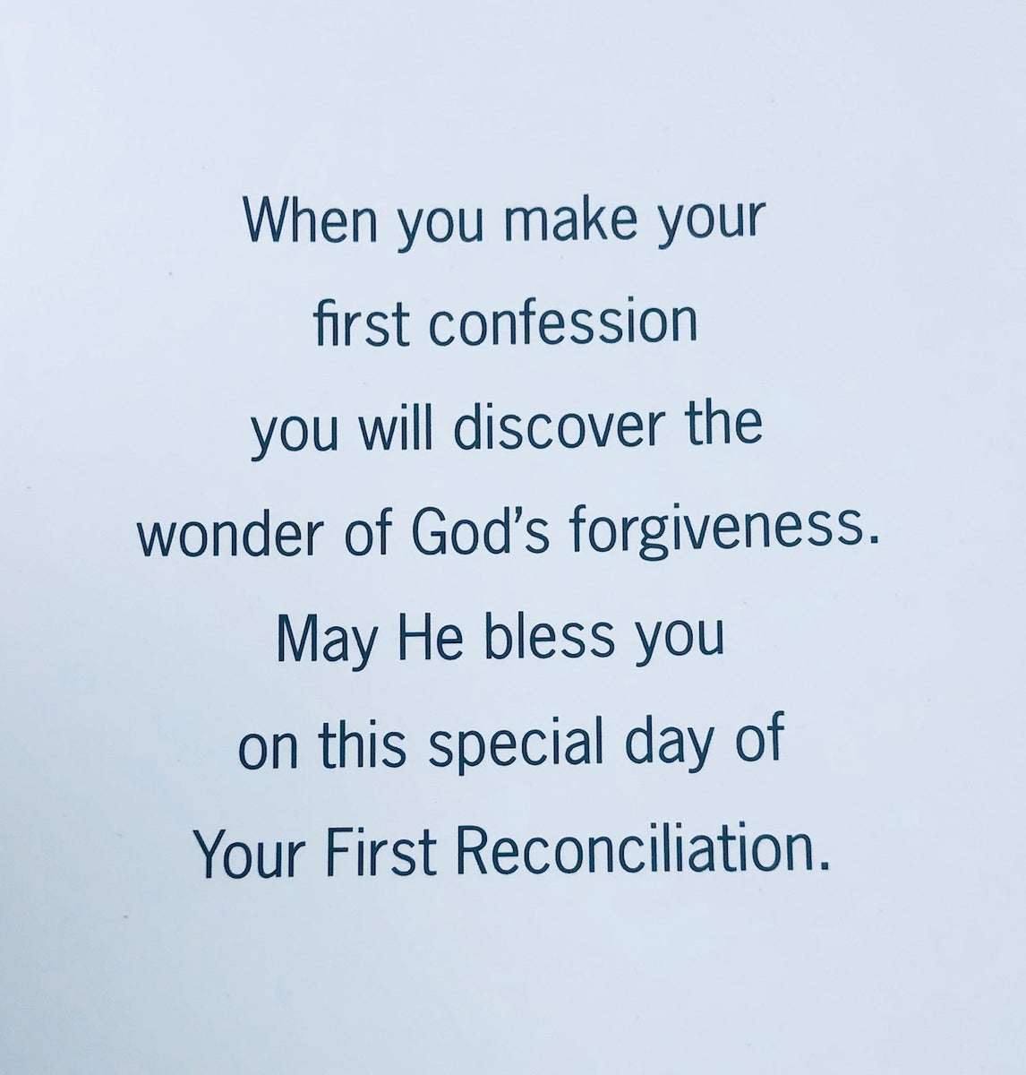 Greeting Card ~ First Reconciliation/Penance – The Remembrance Center