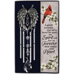 Wind Chime - "...my spirit will live on forever..." - Cardinal - Boxed Gift Set