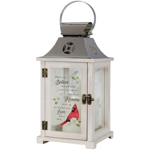 Memorial Lantern - Cardinal - "... signs from Heaven..." - Wood with stainless steel