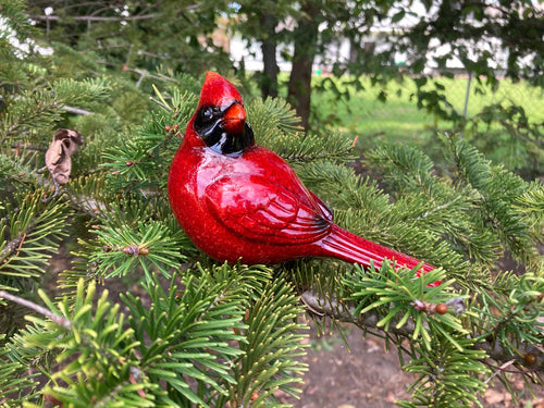 Cardinal Figurine - Ceramic