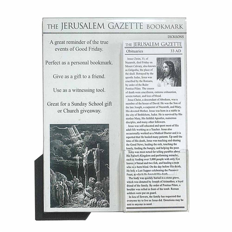 Bookmark ~ Jerusalem Gazette Jesus Obituary