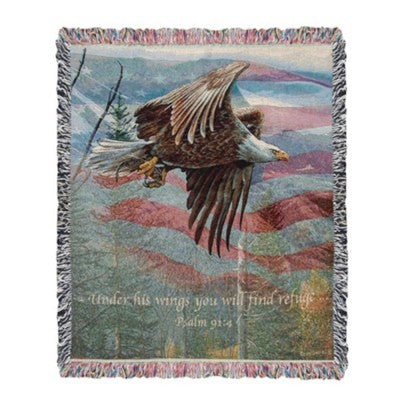 Throw/Tapestry - May Freedom Fly Forever - 100% Cotton - 50