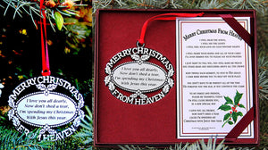 Ornament~"Merry Christmas from Heaven"