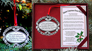 Ornament - "Merry Christmas from Heaven"