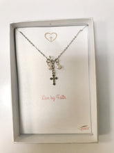 Load image into Gallery viewer, Necklace-Faith Cross with Pearls