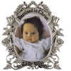 Picture Frame - "Baptized in Christ" - Pewter Oval - 2" X 2.5" Photo