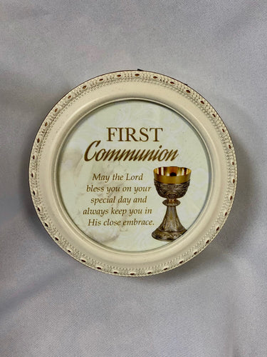 Keepsake Box ~ First Communion (round ivory)