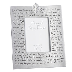 thumbnail image 2 of Sympathy Gift Photo Frame With Broken Chain Poem – Memorial Condolence Picture Frame – Crossroads Home Decor 2 of 5
