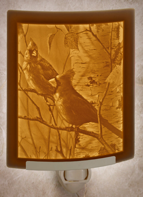 Nightlight ~ Cardinals Plain or with Color $33.95/$42.00