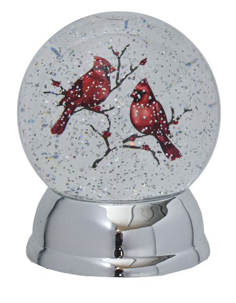 Snow Globe - Light Up LED - Shimmer - Cardinal – The Remembrance Center