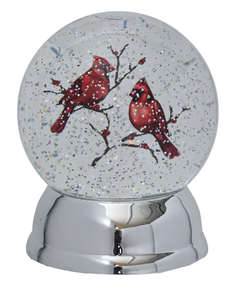 Snow Globe - Light Up LED - Shimmer - Cardinal