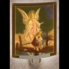 Load image into Gallery viewer, Nightlight ~ Angel at Bridge/Color or Plain Porcelain $42.00/$33.95
