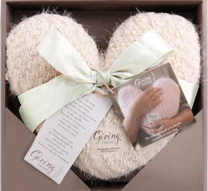 Giving Heart Pillow-Pink, Taupe, Cream, Red or Blue