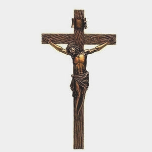 Crucifix - Antiqued Gold Tone - Multiple Sizes Available