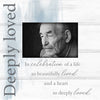 Memorial Picture Frame - "Deeply Loved" - 4" X 6" Photo - 9.5" Square Frame
