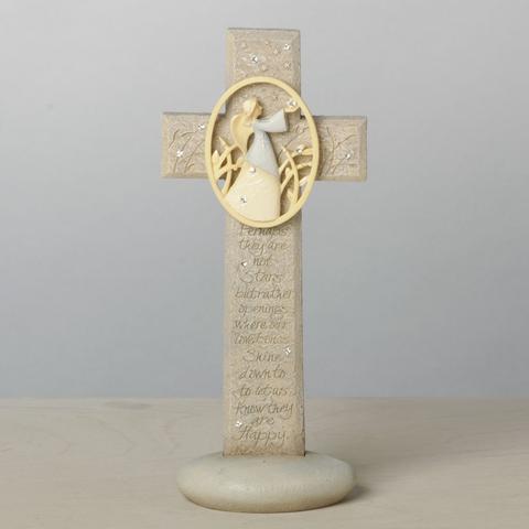 Cross - Memorial - Angel Holding Star - 