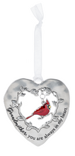 Load image into Gallery viewer, Ornament~Cardinal Heart Shaped Asst Verses