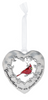 Ornament - Heart Shaped - Cardinal (multiple versus available)
