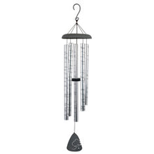Load image into Gallery viewer, Wind Chimes ~ 44&quot; Sonnet Chimes Silver (Multiple Verses)
