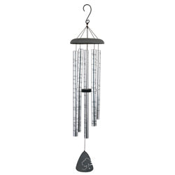 Wind Chimes ~ 44" Sonnet Chimes Silver (Multiple Verses)