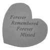 Bereavement Garden Stone - Heart Shaped - 6.75" X 6" - Multiple verses available