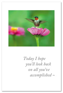 Greeting Card - Congratulations - "...look back on all you've accomplished..."