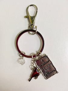 Cardinal Key Chain - A Cardinal is a visitor from Heaven