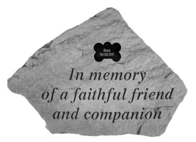 Garden Stone~In Memory Pet with engravable bone