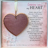 Ornament - Memorial - "Leaving you my Heart" - Handmade Iridescent Glass - Pink or Blue
